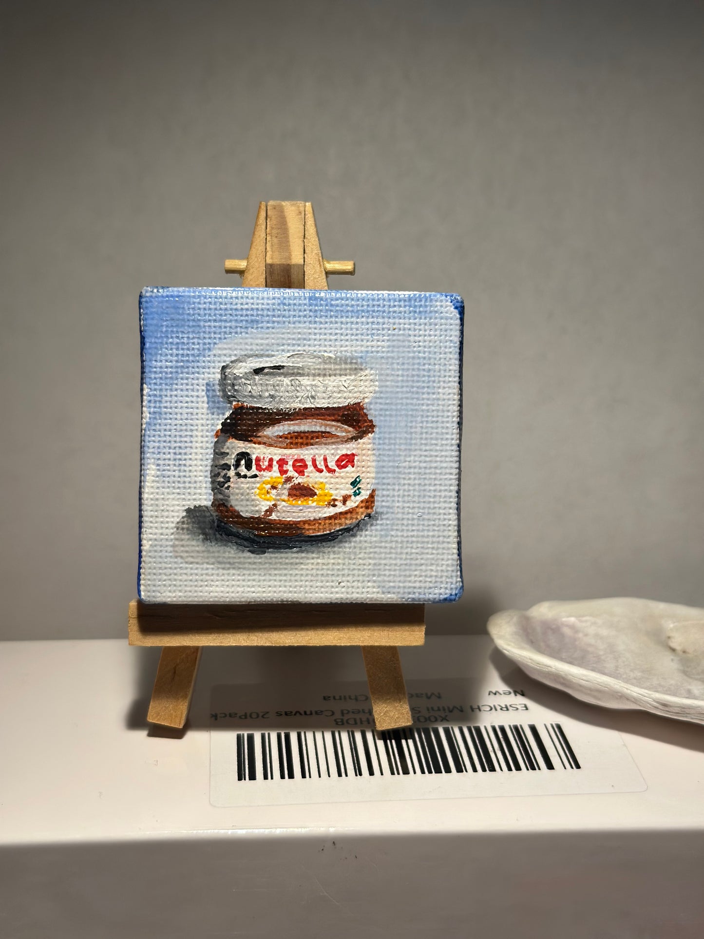 2”x2” mini Nutella oil painting