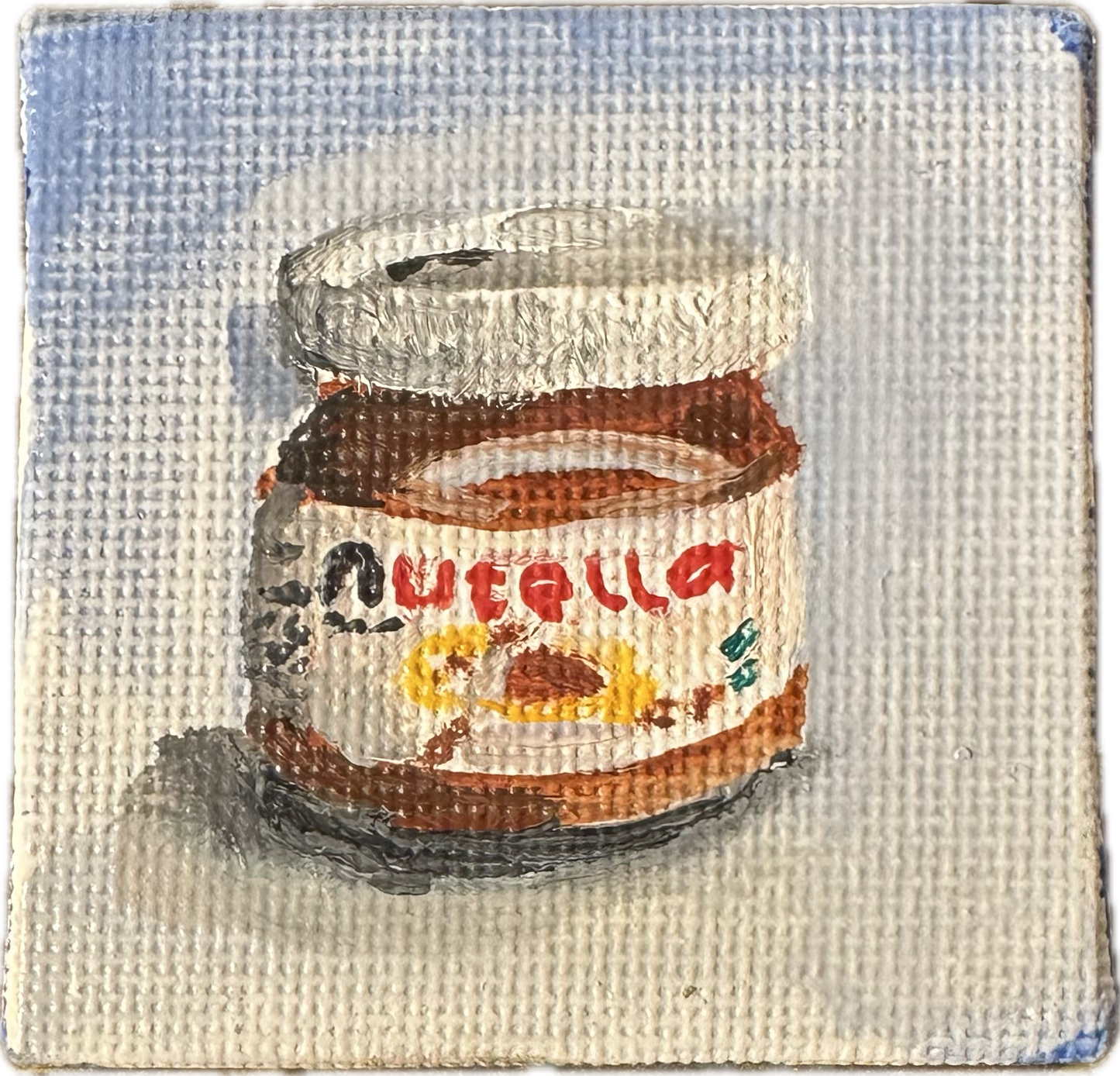 2”x2” mini Nutella oil painting