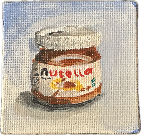 2”x2” mini Nutella oil painting